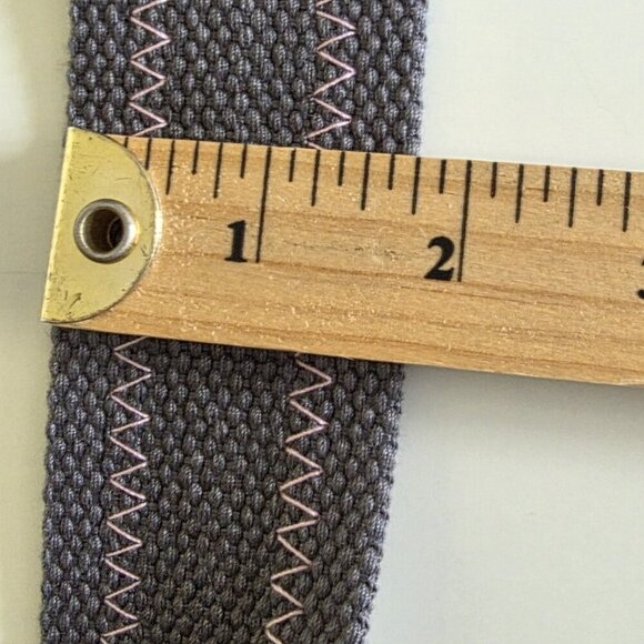 EDC by Esprit Belt For Size 4 Gray Embroidered Woven Metal Buckle Y2K VTG Boho - Picture 6 of 12